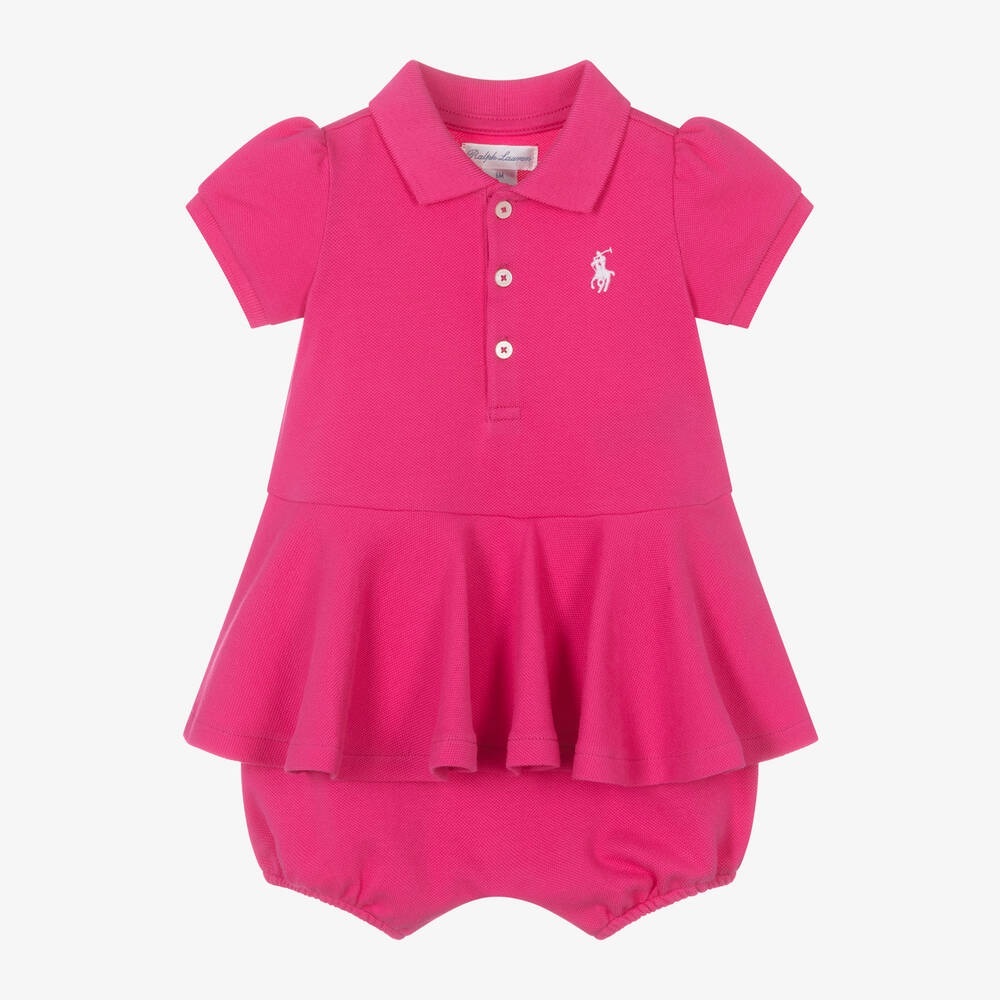 Pink Polo Ralph Lauren Dress with Bloomers